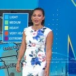 Ginger’s white floral sheath dress on Good Morning America