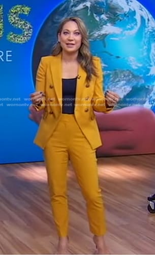 Ginger’s yellow double breasted blazer on Good Morning America