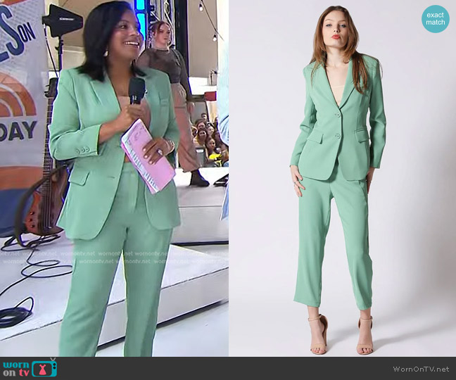 WornOnTV: Sheinelle’s green pant suit on Today | Sheinelle Jones ...