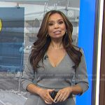 Adelle’s grey peplum v-neck dress on Today