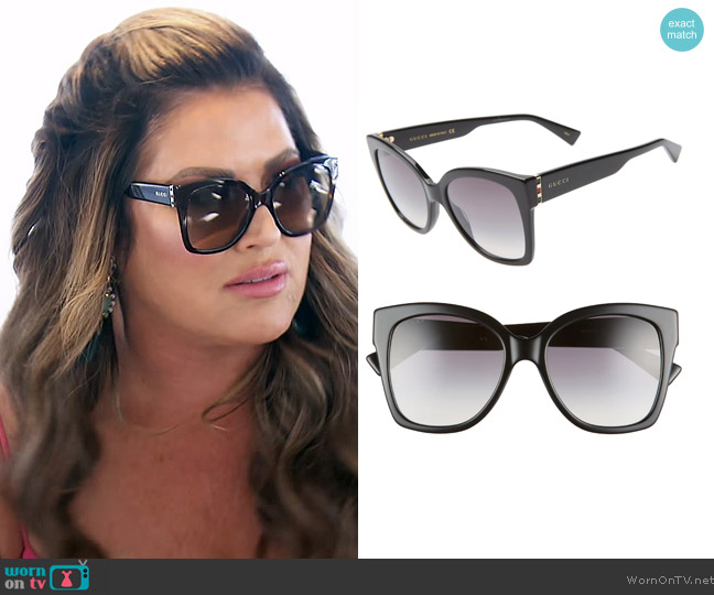 Gucci 54mm Square Sunglasses worn by Emily Simpson on The Real Housewives of Orange County