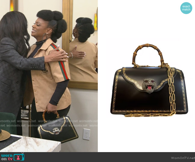 Louis Vuitton Circle Leather Print Bag worn by Kandi Burruss in The Real  Housewives of Atlanta Season 12 Episode 2