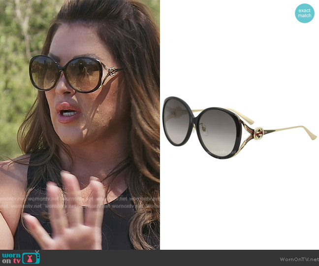 Gucci GG Sunglasses worn by Emily Simpson on The Real Housewives of Orange County