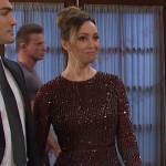 Gwen’s sequin long sleeve mini dress on Days of our Lives