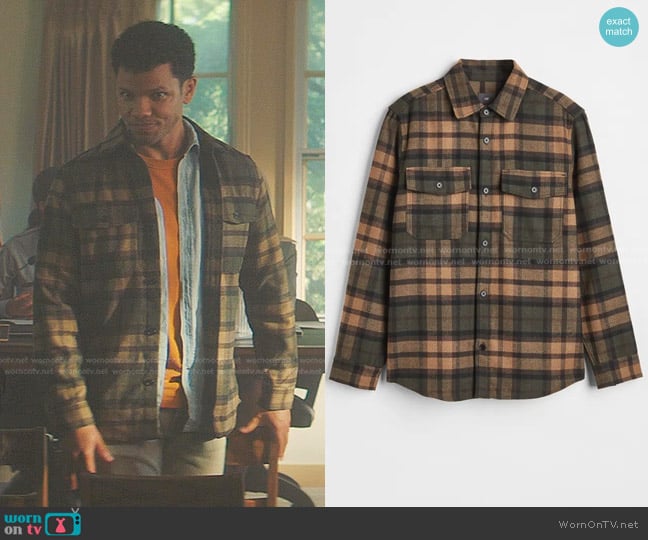 H&M Twill Overshirt worn by Ned (Tunji Kasim) on Nancy Drew