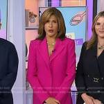 Hoda’s fuchsia blazer and pants on Today