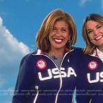 Hoda’s navy Team USA track jacket on Today