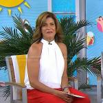 Hoda’s white halter top on Today