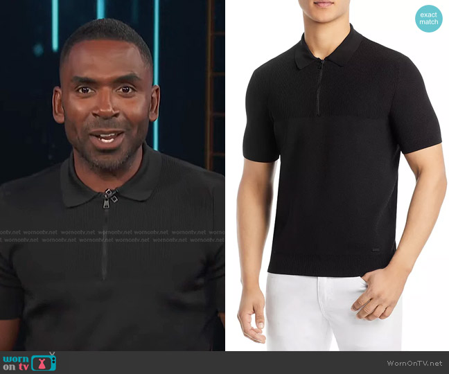 WornOnTV: Justin’s black zip polo shirt on E! News | Justin Sylvester ...