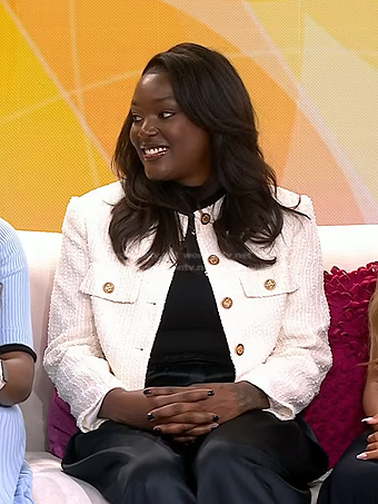 WornOnTV: Ifueko Igbinedion’s white tweed jacket on Today | Clothes and ...