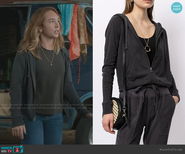 James Perse Drawstring Hoodie worn by Angelina Meyer (Holly Taylor ) on Manifest