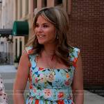 Jenna’s blue floral midi dress on Today