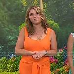 Jenna’s orange tie front sleeveless dress on Today