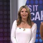 Jenna’s white square neck Dress on Today