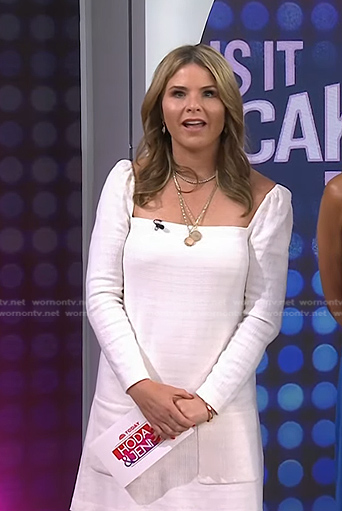 Jenna’s white square neck Dress on Today