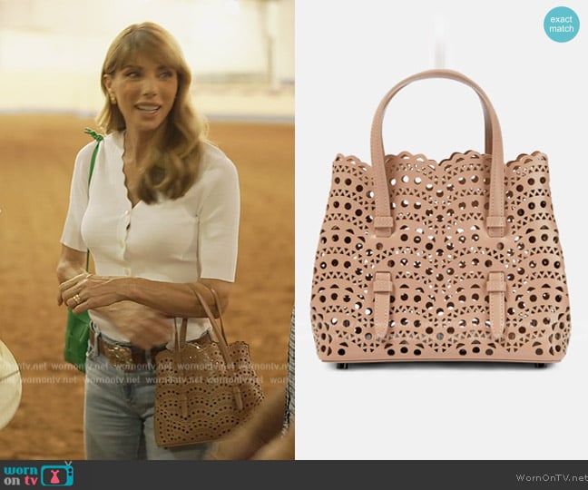 Jennifer’s eyelet bag on The Family Stallone