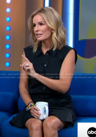 Jennifer's black sleeveless shirtdress on Good Morning America