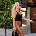 Jennifer’s brown leather leggings on The Real Housewives of Orange County