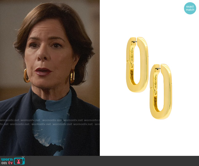 Jenny Bird Mega U Link Earrings worn by Margaret Wright (Marcia Gay Harden) on So Help Me Todd