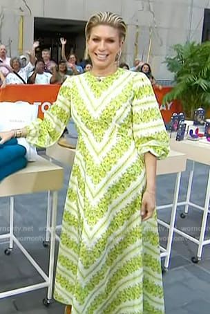 Jill’s yellow floral chevron dress on Today