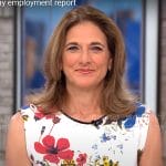 Jill Schlesinger’s white floral dress on CBS Mornings