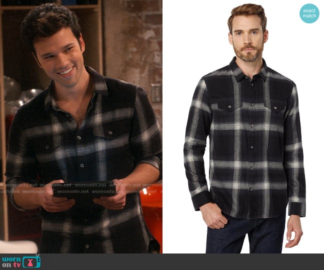 John Varvatos Dale Shirt in Iron Grey worn by Freddie Benson (Nathan Kress) on iCarly