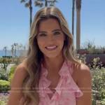 JoJo Fletcher’s pink embellished ruffle top on The Bachelorette