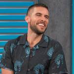 Josh Segarra’s tiger print shirt on Access Hollywood