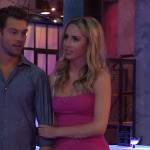 Josslyn’s pink mini dress with chain straps on General Hospital