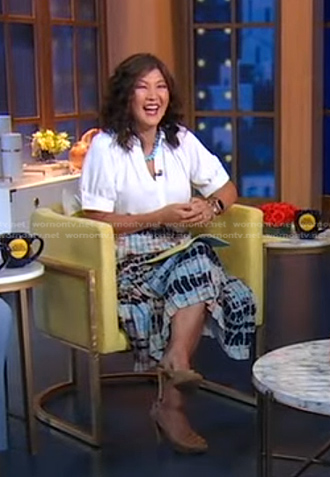 Juju’s tie dye pleated skirt on Good Morning America