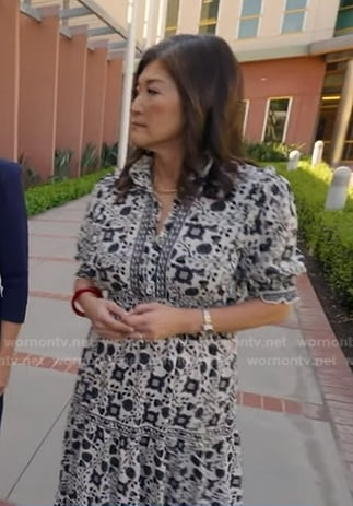 Juju's white floral ruffle dress on Good Morning America