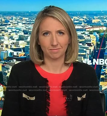 Julia Ainsley’s black tweed jacket on NBC News Daily