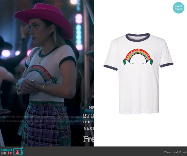 Kacey Musgraves Rainbow Ringer Tee worn by Lauryn (Amelie Zilber) on Grown-ish