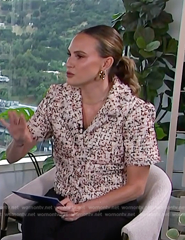 Keltie’s tweed short sleeve jacket on E! News