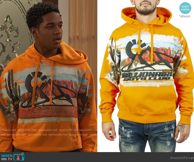 Billionaire Boys Club Wanderlust Hoodie worn by Booker Baxter (Issac Ryan Brown) on Ravens Home