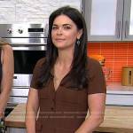 Katie Lee Biegel’s brown ribbed polo dress on Today