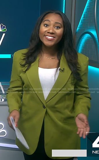 Kay’s green blazer on NBC News Daily