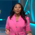 Kay Angrum’s pink belted blazer on NBC News Daily