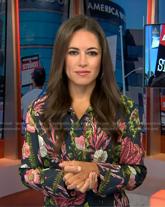 Kaylee's black floral print top on Today