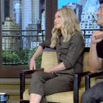 Kelly’s gold metallic sandals on Live with Kelly and Mark