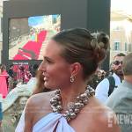 Keltie’s white embellished halter neck dress on E! News