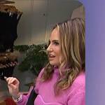 Keltie’s pink ribbed mohair sweater on E! News