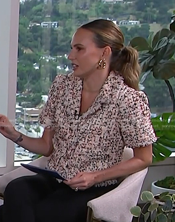 Keltie’s tweed short sleeve jacket on E! News