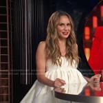 Keltie’s white strapless tiered dress on E! News