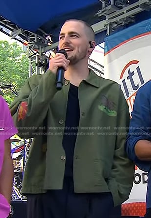 Kendall Schmidt's green print jacket on Today