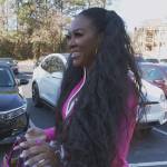 Kenya’s pink cropped jacket and leggings on The Real Housewives of Atlanta