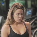 Khloe’s black cropped tank on The Kardashians