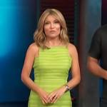 Kit’s green stripe mini dress on Access Hollywood