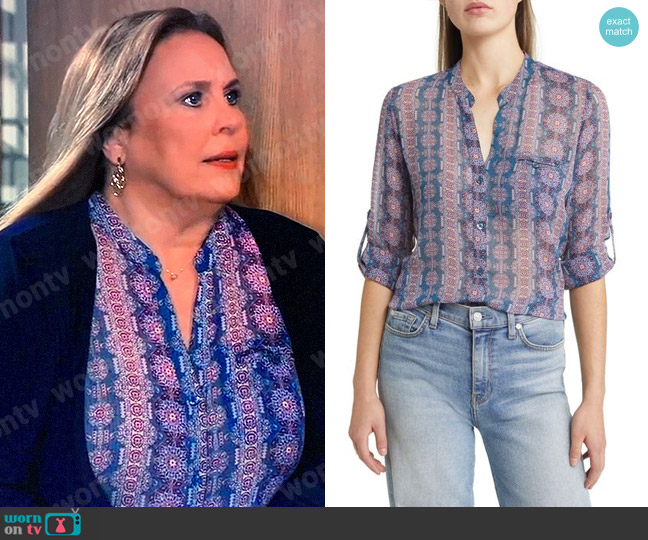 Kut from the Kloth Jasmine Top worn by Laura Collins (Genie Francis) on General Hospital