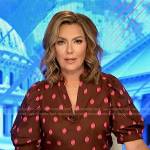 Kyra Phillips’s brown polka dot top on Good Morning America